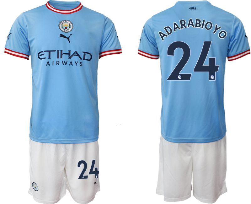 Men 2022-2023 Club Manchester City home blue #24 Soccer Jersey->customized soccer jersey->Custom Jersey